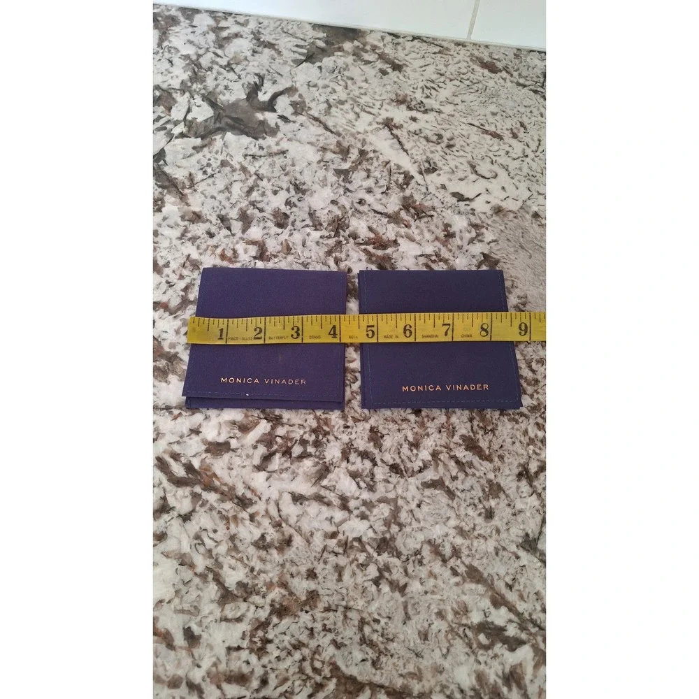Monica Vinader Purple Jewelry Pouches Set of 2 Travel Storage Envelopes